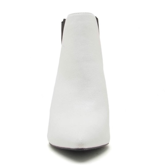 Restock! Qupid White, Black Elastic Heeled Bootie - Picture 8 of 8